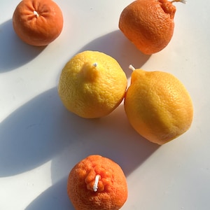 Lemon Candle | Handmade Realistic Scented Fruit Candle | Natural Soy Bee Wax | Home Scent｜Unique Birthday Wedding Gift