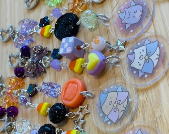 Upcycled Halloween Sumikko Gurashi Keychain / Bag Charm