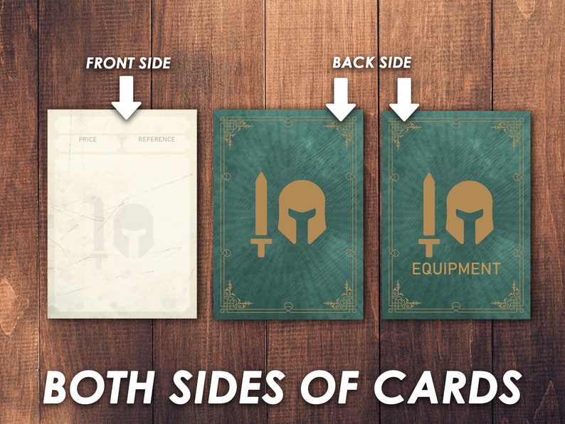 Dnd Equipment Cards Dnd Accessories Custom Blank Cards Etsy