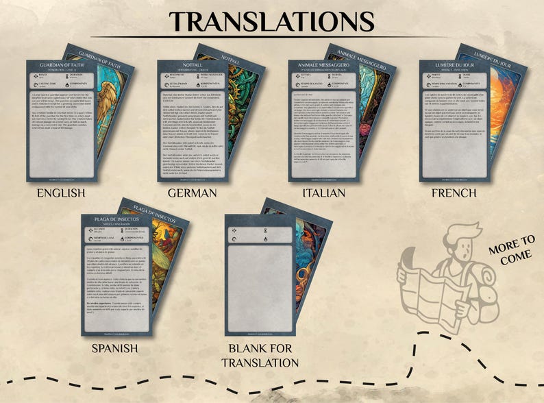 DnD Spell Cards BUNDLE | Dnd 2014 and 2024 Update Illustrated Spell Cards | Dungeons and Dragons 5e | d&d Spellbook | Tarot Size Cards image 6
