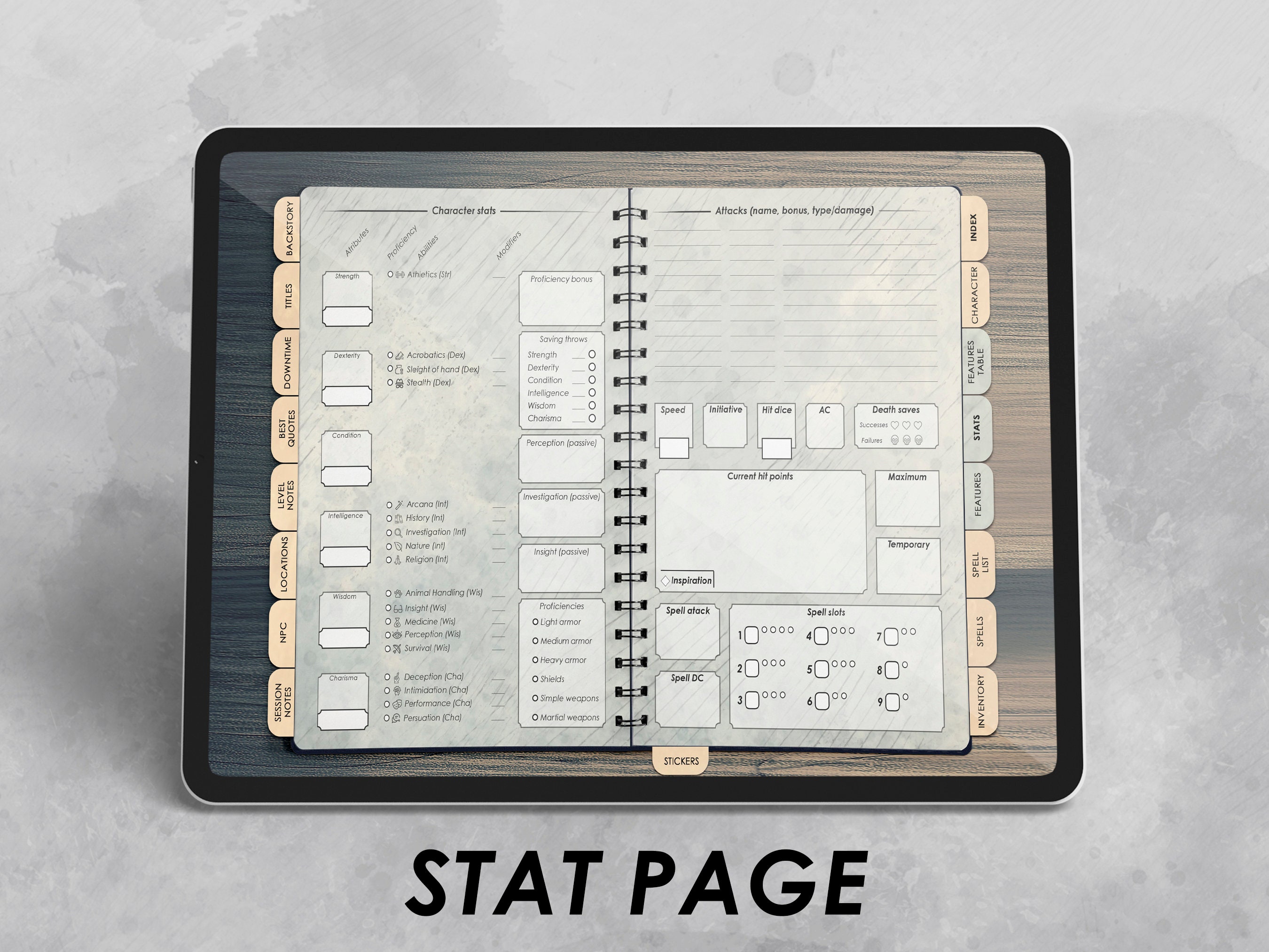 Digital Dnd Journal Goodnotes Notability Dnd Character Etsy Singapore