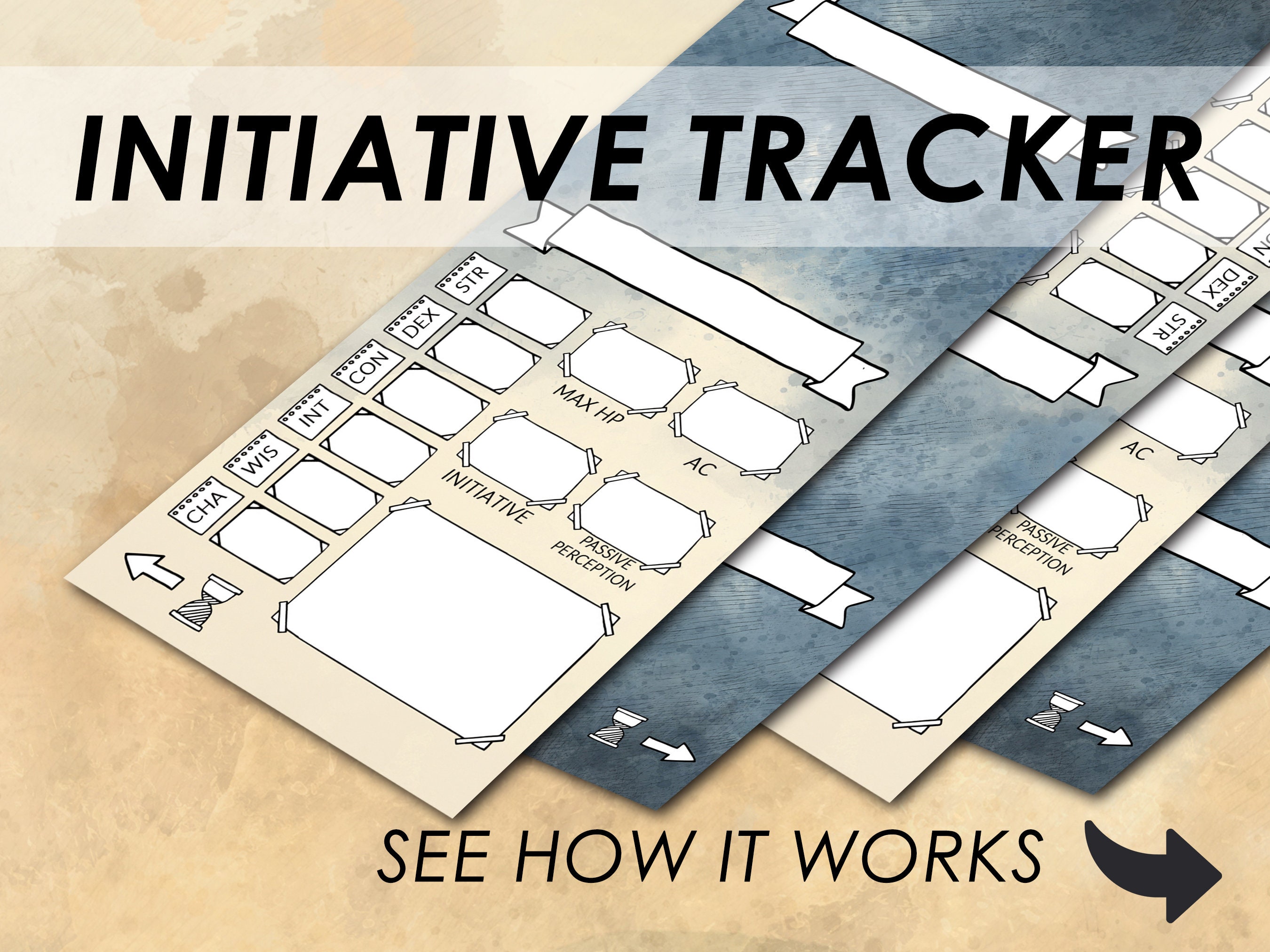 Custom D D Character Initiative Card Clients 81designstudio