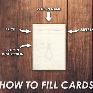 Dnd POTIONS Cards Dnd Healing Potion Printable Dungeons and Dragons ...