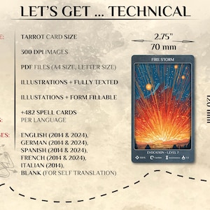 DnD Spell Cards BUNDLE | Dnd 2014 and 2024 Update Illustrated Spell Cards | Dungeons and Dragons 5e | d&d Spellbook | Tarot Size Cards image 4