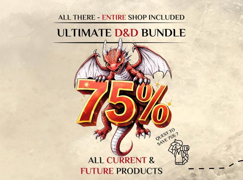 DnD Ultimate Bundle | D&D Dungeon Master Bundle | Whole Store of Dungeons and Dragons | Digital Download folder | D and D 5e 2024 Compatible image 1