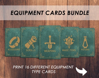 DnD Item Cards: MEGA Card Bundle for Dungeons and Dragons 5e (Download and Print)