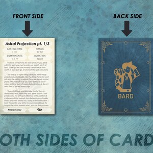 Dnd Bard Spell Cards | Dnd Spellbook | Printable | D&amp;D Accessories ...