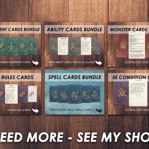 Druid Wild Shapes Cards Dnd 5e | 86 Beast Transformations | Player ...
