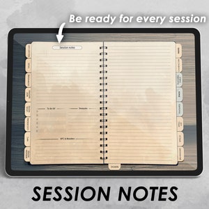 Having session notes inside you will always have track of what happend last time you played. Be sure to copy those pages for future sessions.