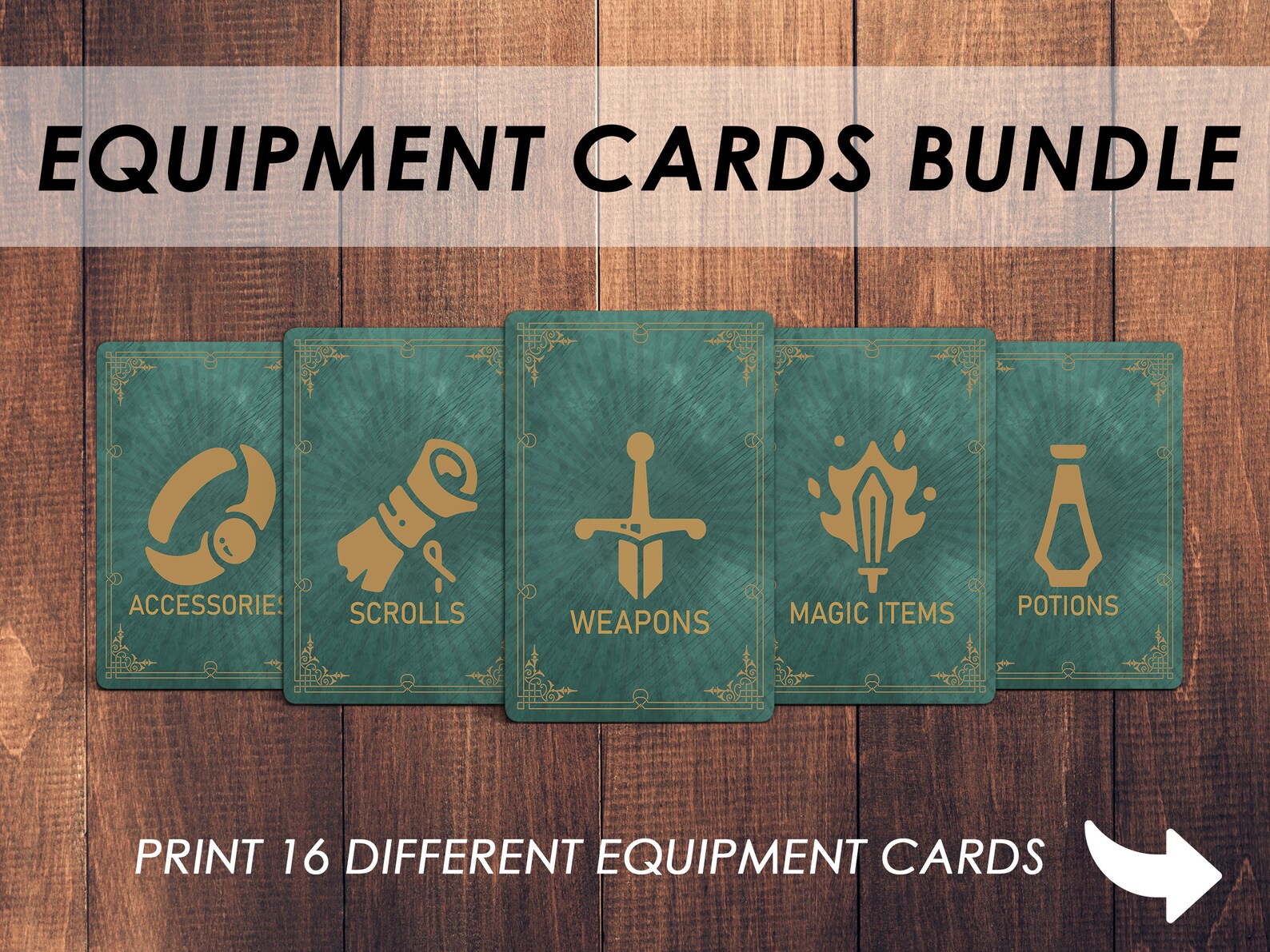 Dnd Item Cards MEGA CARD BUNDLE D&d Dnd Player Accessories Etsy