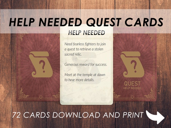 RPG Cards Help Needed GM Accessories Dnd -