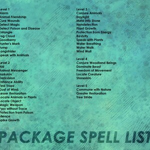 Dnd Ranger Spell Cards | Dnd Spellbook | D&amp;D Printable | Dungeons and ...
