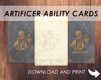 Karty zdolności DnD Artificer: Dungeons and Dragons 5e (PDF)
