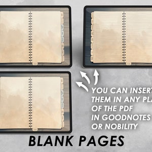 Blank pages are a great addition if you use programs like Notability or Goodnotes - you can copy them and insert them anywhere in the journal. That way it is easy to expand the DnD notebook