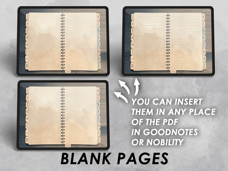 Blank pages are a great addition if you use programs like Notability or Goodnotes - you can copy them and insert them anywhere in the journal. That way it is easy to expand the DnD notebook