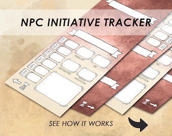 DnD Initiative Tracker | DnD Dm Screen Accessories | Character Sheet Tent Cards | PDF | D&D Dungeon Master