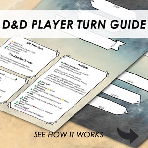 DnD 新規プレイヤー チートシート | D&D ルール | ダンジョンズ アンド ドラゴンズ 5e | ttrpg | dnd キャラクター シート |