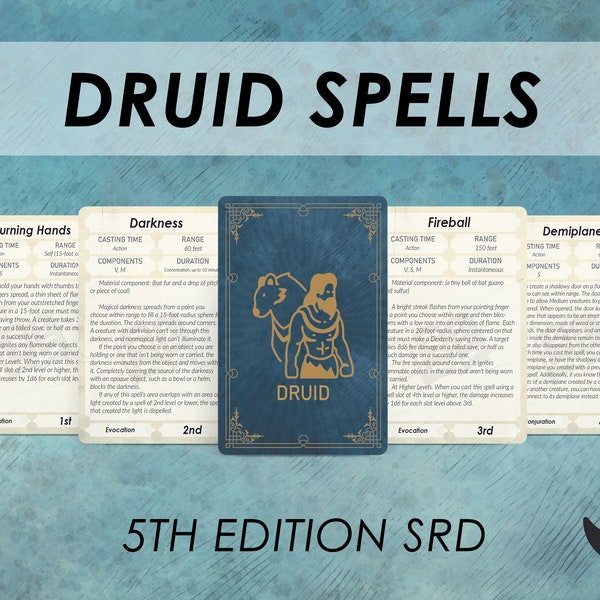 Dnd 5e Druid Deck Etsy UK dnd-5e-druid-deck-etsy-uk