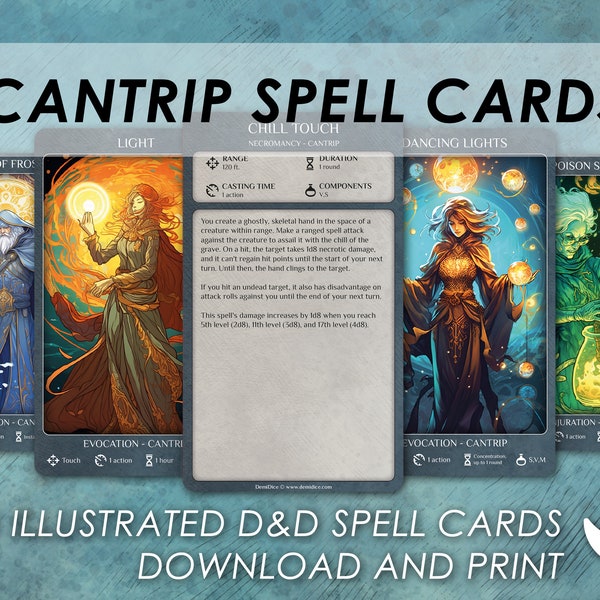 5e Ability Cards Etsy