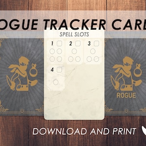 DnD-trackerkaart voor frauduleuze spreuken | Downloaden en afdrukken | Dungeons and Dragons 5e | D&D-accessoire voor spreukenkaarten | PDF |