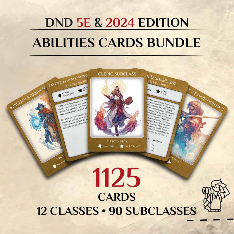 Dnd 5e Fighter Cards - Etsy