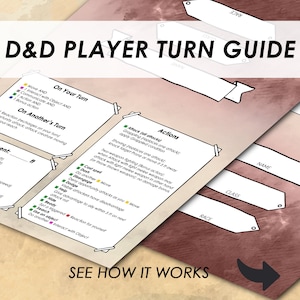 DnD New Player Cheat Sheet Red Edition | D&D fast rules | Dungeons and Dragons 5e | ttrpg | dnd character sheet |