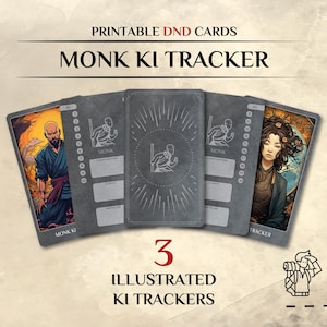 Carta del tracciatore del Ki del monaco D&D: Dungeons and Dragons 5e (PDF)