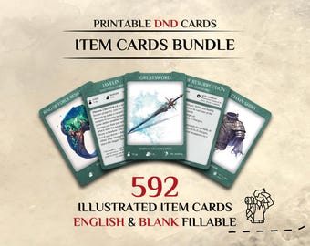 DnD Item Cards Bundle: Magic Loot and RPG Accessories (PDF)