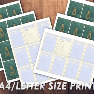 Dnd POTIONS Cards Dnd Healing Potion Printable Dungeons and Dragons ...