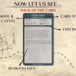 DnD Spell Cards BUNDLE | Dnd 2014 and 2024 Update Illustrated Spell Cards | Dungeons and Dragons 5e | d&d Spellbook | Tarot Size Cards image 3