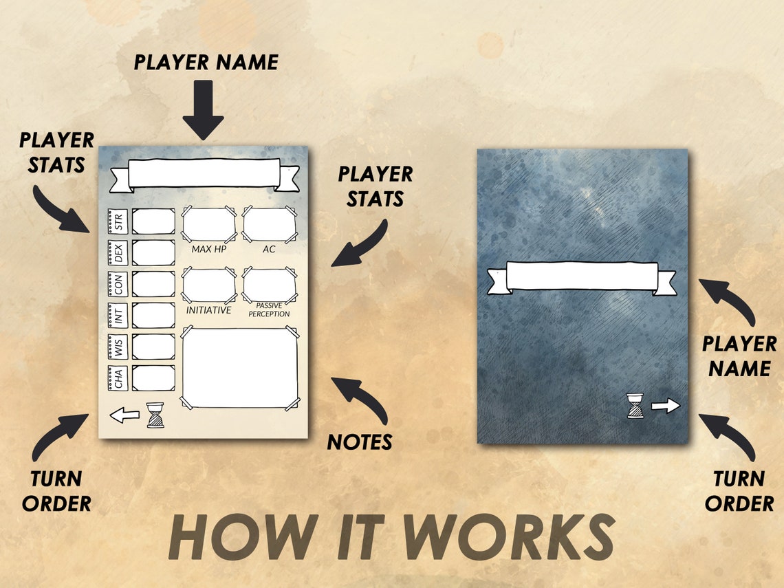 D&amp;D 5e Initiative Tracker Printable Dungeons and Dragons - Etsy