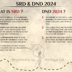 DnD Spell Cards BUNDLE | Dnd 2014 and 2024 Update Illustrated Spell Cards | Dungeons and Dragons 5e | d&d Spellbook | Tarot Size Cards image 8