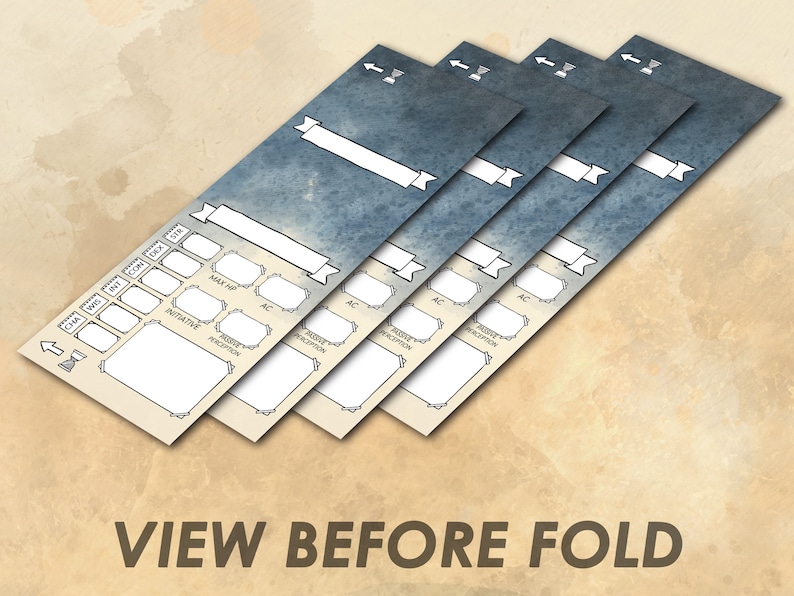 D&amp;D 5e Initiative Tracker Printable Dungeons and Dragons - Etsy