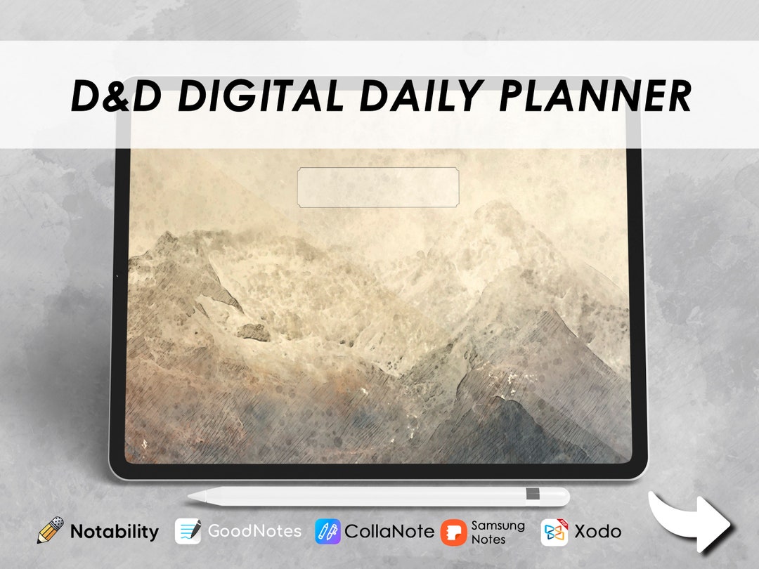 Dnd Daily Planner 2023 iPad Planner Daily Planner Notability Planner
