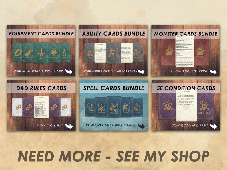 D&amp;D 5e Bard Spell Slot Tracker Download and Print Dungeons - Etsy