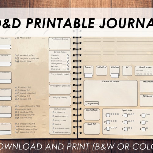 Dnd Digital Notebook D&D Campaign Journal Dungeons and Etsy