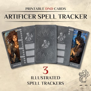 Artificer Spell Slot Tracker Card: D&D 5e Accessory (PDF)