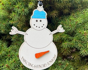 DIGITAL FILE Naughty Snowman Ornament