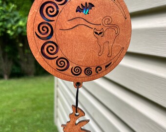 DIGITAL FILE- Sun Catcher Moon Cat
