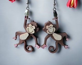 DIGITAL FILE Monkey Earrings FILE