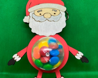 Ornement de distributeur de bonbons Père Noël / lime laser
