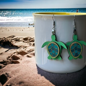 DIGITAL FILE Turtle Earrings FILE