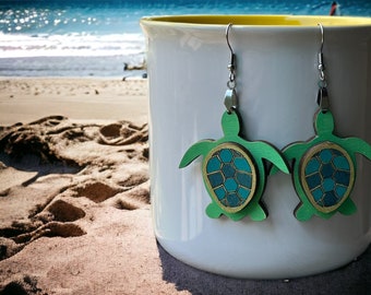 DIGITAL FILE Turtle Earrings FILE