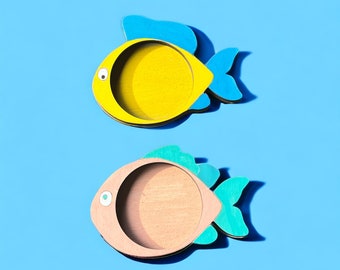DIGITAL FILE*  Fish Coasters with 2 variations