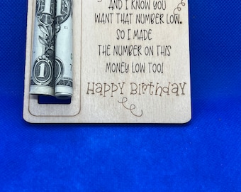 DIGITAL FILE Birthday Money Gift holder -Low money