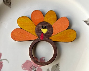 Turkey Napkin Rings file / Thanksgiving