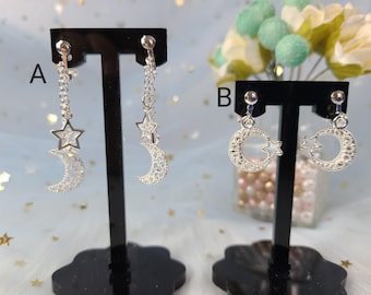 TwinkleMoon Charm Clip On Earrings