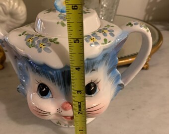 Lefton Miss Priss Cat Teapot - Etsy