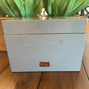Vintage Weis metalen kaartendoos