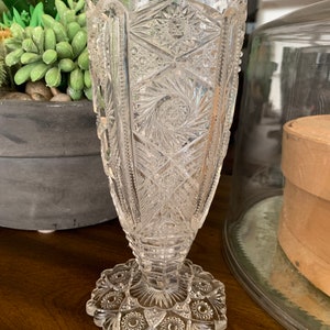 Vintage Pressed Glass Vase